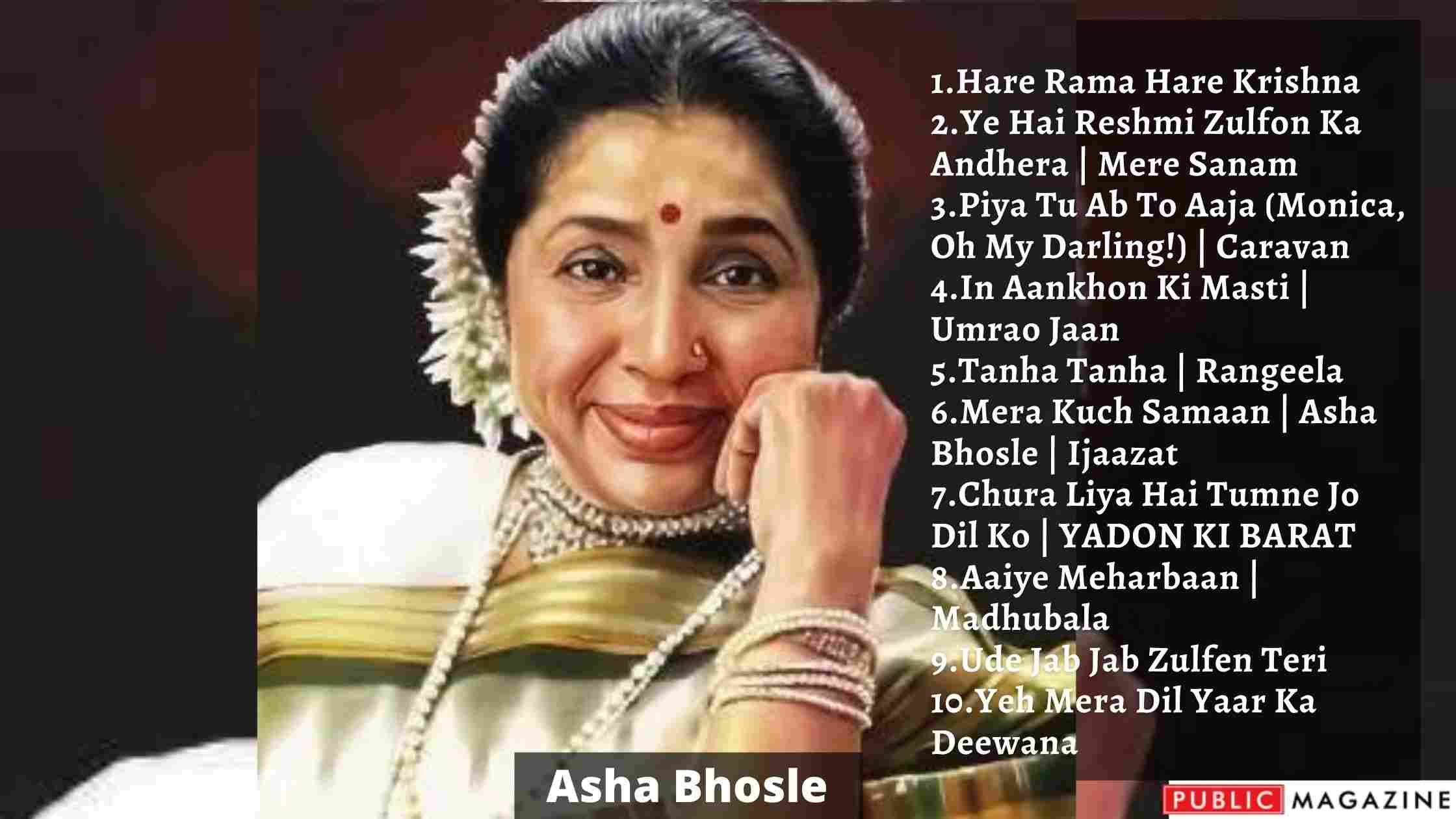 Asha Bhosle Songs, Albums, Wiki, And Biography